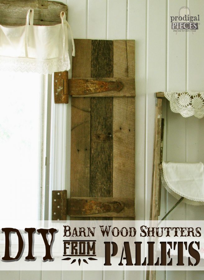 DIY Barn Wood Shutters from Pallets by Prodigal Pieces | prodigalpieces.com #prodigalpieces