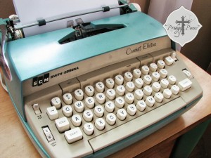 vintage Smith Corona electric typewriter found junking via Prodigal Pieces