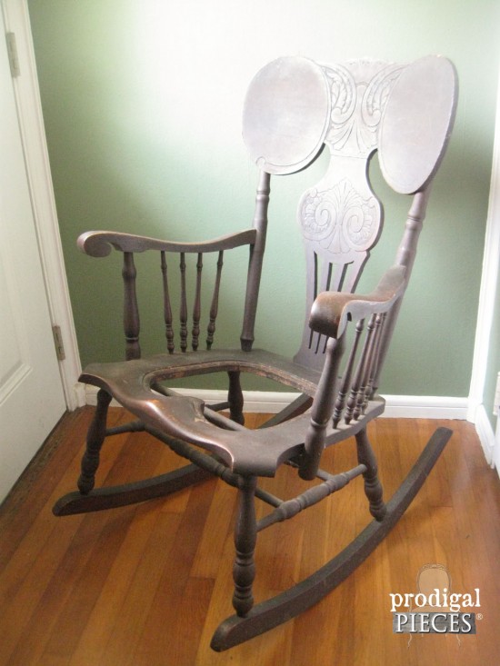 Early 1800's American Press Back Rocking Chair | prodigalpieces.com