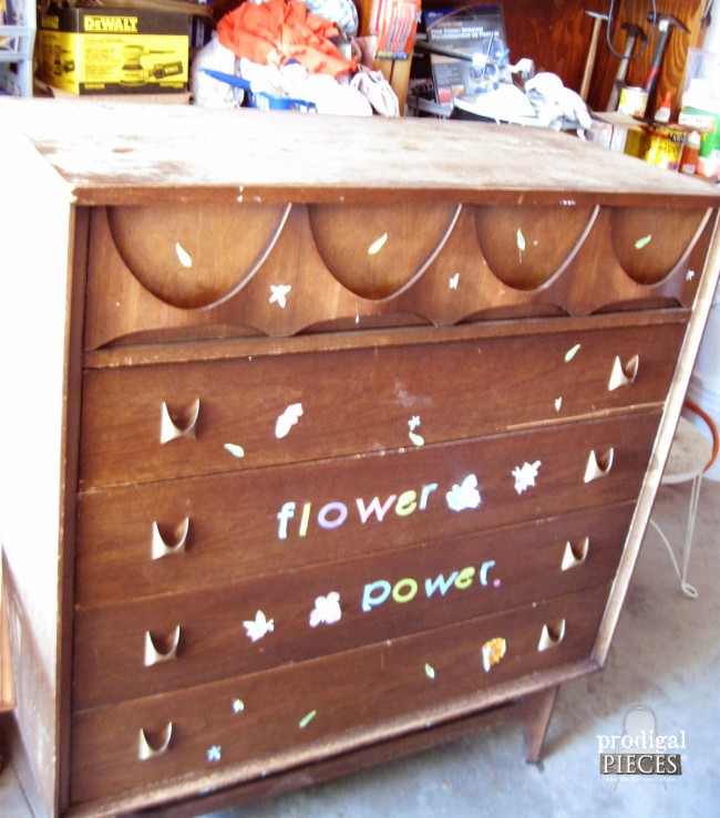 Thrifted Broyhill Brasilia Loses Its Flower Power by Prodigal Pieces www.prodigalpieces.com #prodigalpieces