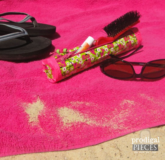 Duct Tape DIY Zippered Pouch for Beach Essentials by Prodigal Pieces | prodigalpieces.com