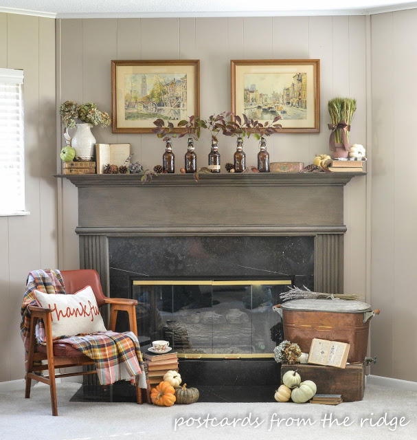 The Fall Ideas Tour Day One - Mantel Inspiration by Postcards from the Ridge via Prodigal Pieces.www.prodigalpieces.com #prodigalpieces