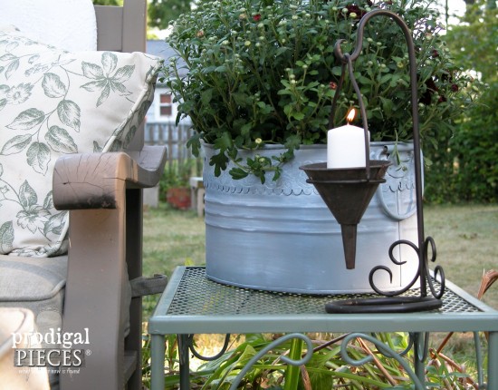 Two thrifted planters get a faux zinc makeover that take them from throw away to French beauties by Prodigal Pieces www.prodigalpieces.com #prodigalpieces