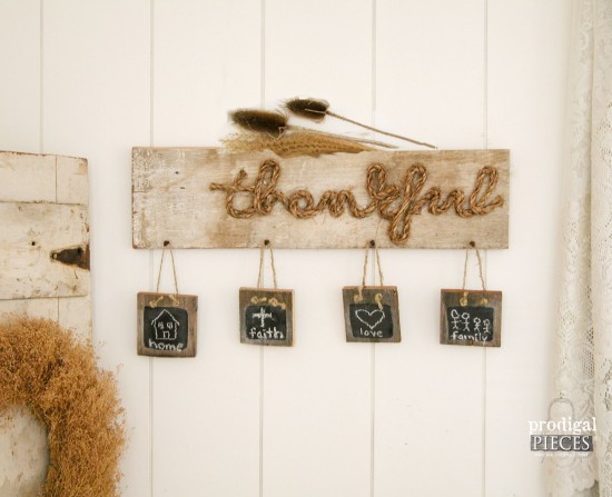 Make Your Own Thankful Sign with Tutorial by Prodigal Pieces | www.prodigalpieces.com