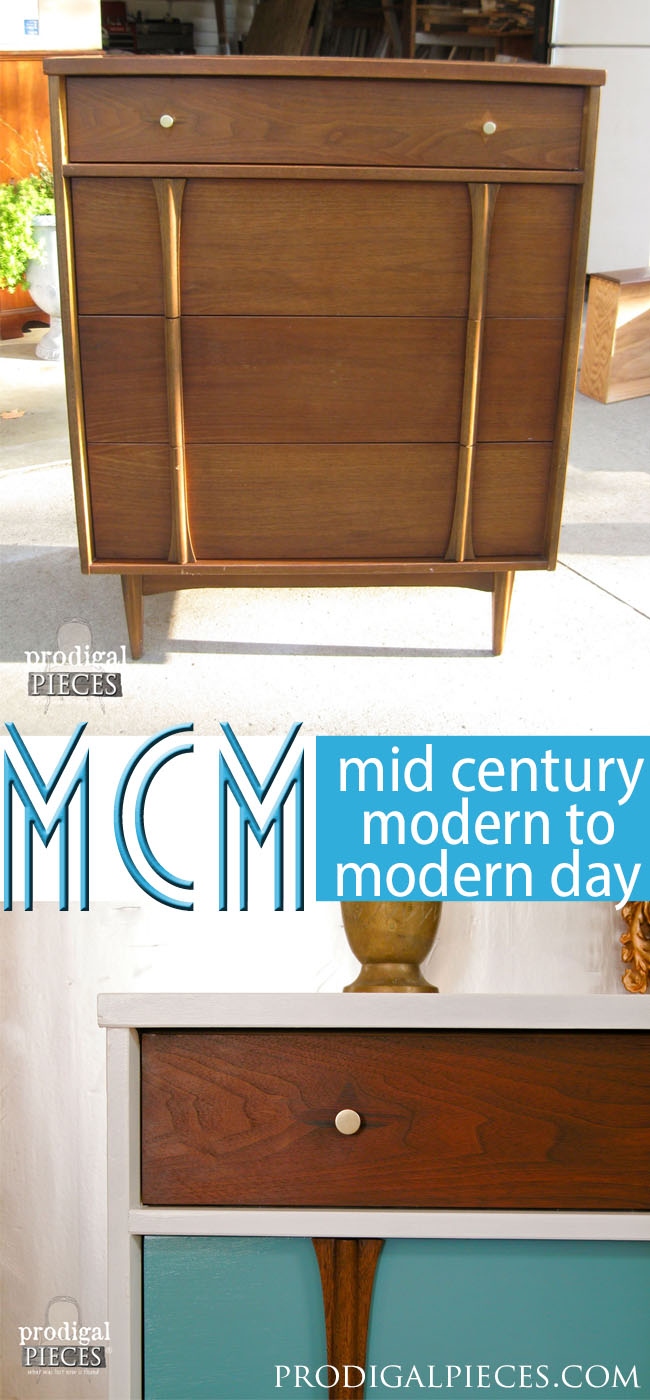 Bringing Modern Style to Mid Century Modern Piece of Furniture by Prodigal Pieces | prodigalpieces.com