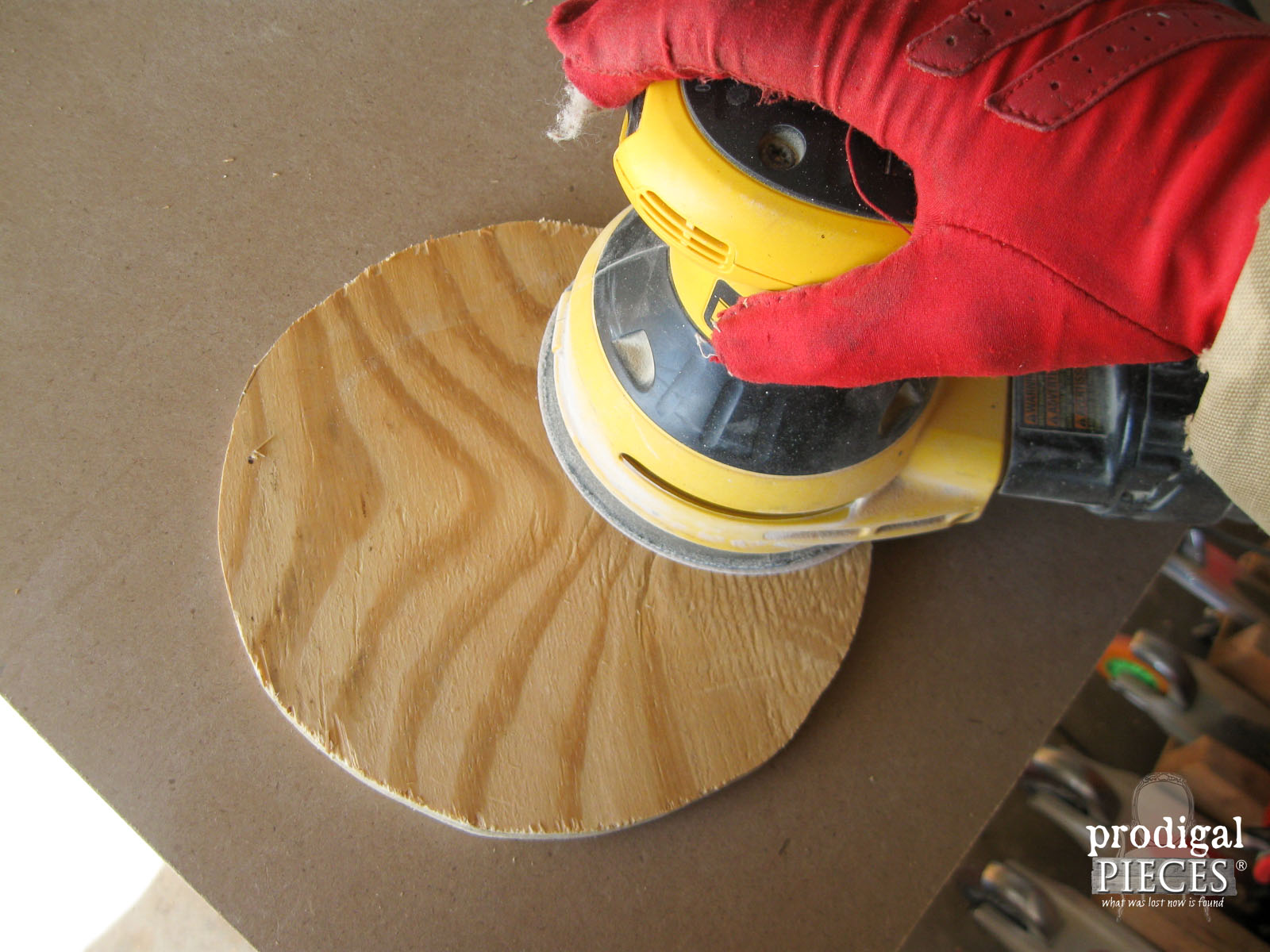Sanding Plywood Wood Rounds | Prodigal Pieces | www.prodigalpieces.com