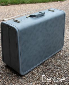 Vintage Luggage Makeover by Confessions of a Serial DIYer