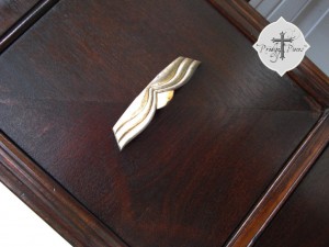 Brass Pulls on Art Deco Dressing Table by Larissa of Prodigal Pieces | prodigalpieces.com