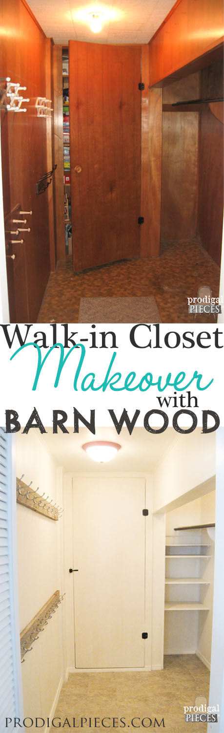 DIY Walk-In Closet Makeover with Barn Wood by Prodigal Pieces www.prodigalpieces.com #prodigalpieces