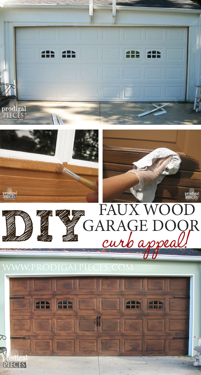 DIY Faux Wood Garage Door Tutorial by Prodigal Pieces | prodigalpieces.com