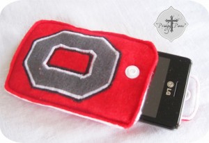 Hand-embroidered wool felt smartphone case via Prodigal Pieces