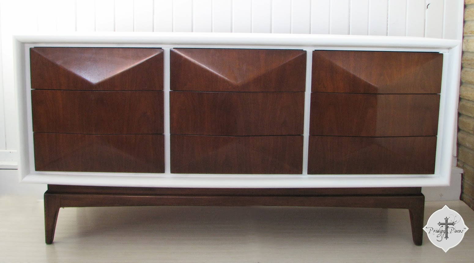 Vintage Mid-Century Modern Console Dresser by Prodigal Pieces