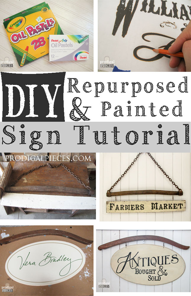 DIY: Repurposed & Painted Sign Tutorial by Prodigal Pieces prodigalpieces.com #prodigalpieces