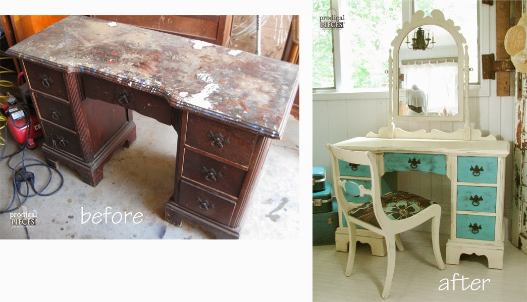 The Ugly Duckling Dressing Table Makeover by Prodigal Pieces  http://www.prodigalpieces.com