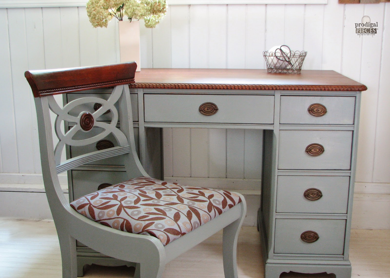 Gorgeous Antique Desk Makeover by Larissa of Prodigal Pieces | prodigalpieces.com #prodigalpieces