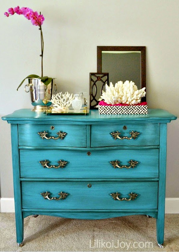 Antique Serpentine Dresser Gets Much Needed Furniture Makeover for Baby with Inspiration by a Blue Beauty by Prodigal Pieces www.prodigalpieces.com #prodigalpieces