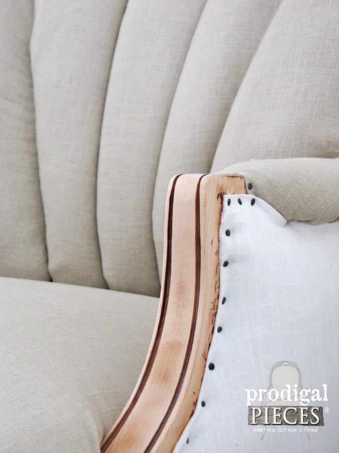 Nailhead Trim on Deconstructed Chair by Larissa of Prodigal Pieces | prodigalpieces.com