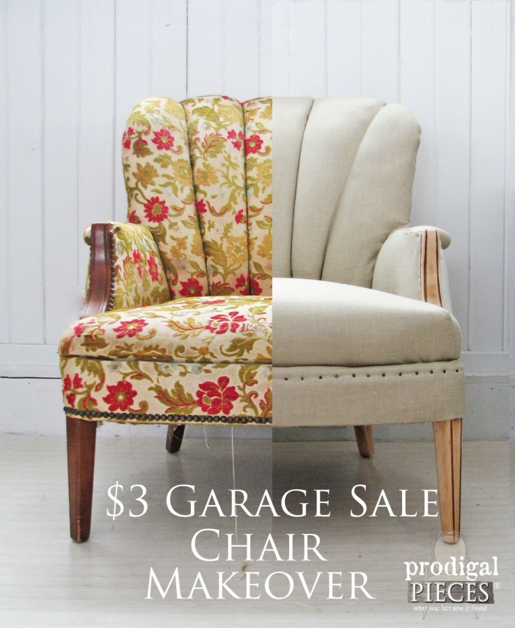 $3 Garage Sale Channel Back Chair Gets Deconstructed Makeover by Prodigal Pieces | prodigalpieces.com