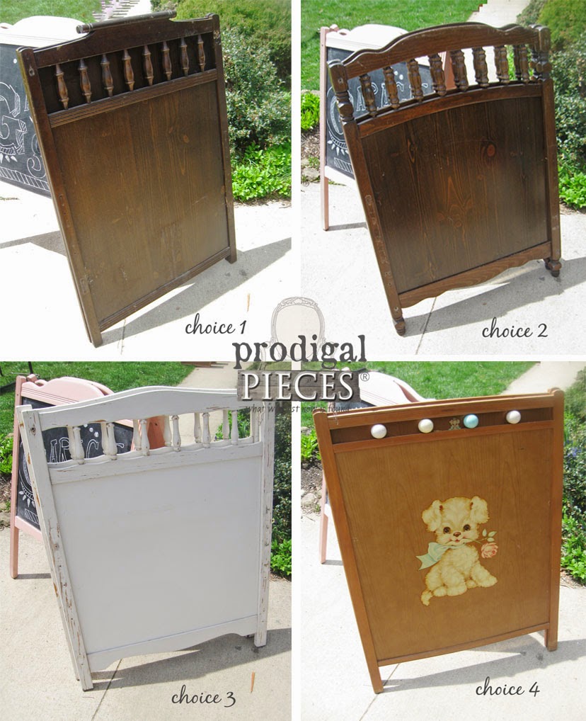 Reclaimed Crib Easels by Larissa of Prodigal Pieces | prodigalpieces.com