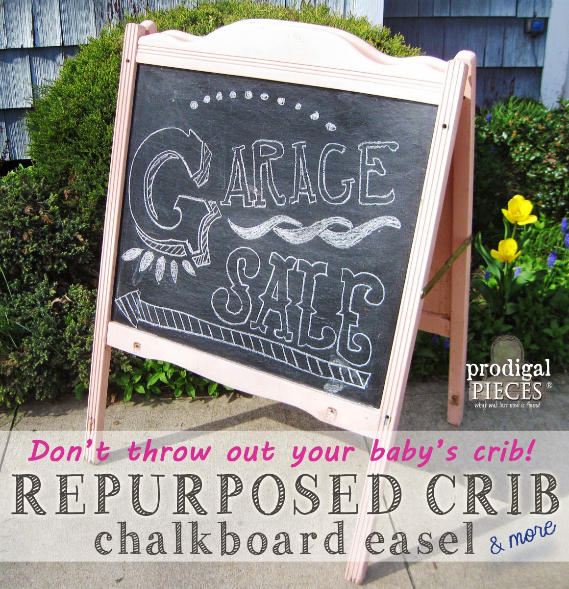 Repupose Your Baby's Crib Into a Chalkboard Easel, Garden Trellis, Drying Rack & More! by Prodigal Pieces www.prodigalpieces.com #prodigalpieces