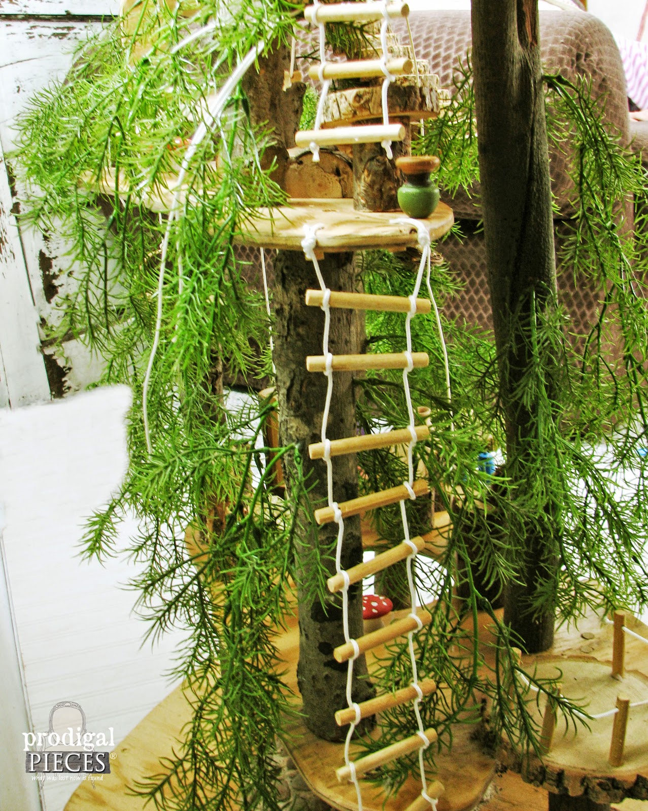 Handmade Rope Ladder for Woodland Treehouse by Prodigal Pieces | prodigalpieces.com