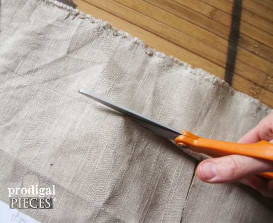 Cutting Linen Fabric | prodigalpieces.com