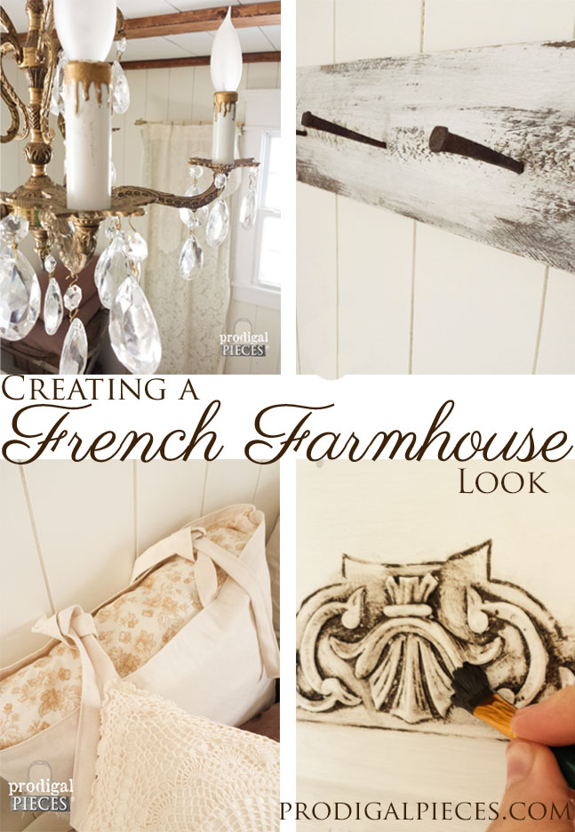 Farmhouse Style Bedroom Makeover with Trim and Bling :: Part 2 by Prodigal Pieces www.prodigalpieces.com #prodigalpieces