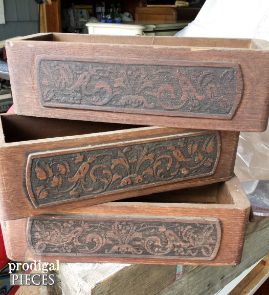 Repurposed Antique Treadle Sewing Machine Drawers by Prodigal Pieces | www.prodigalpieces.com