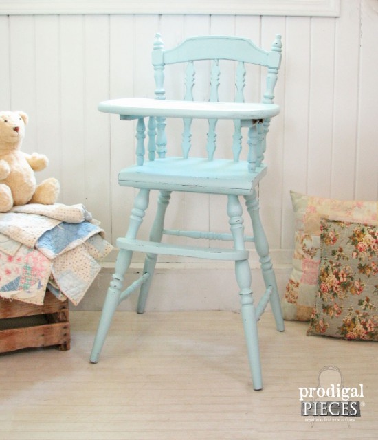 Highchair Painted by HomeRight Finish Max | Prodigal Pieces | www.prodigalpieces.com