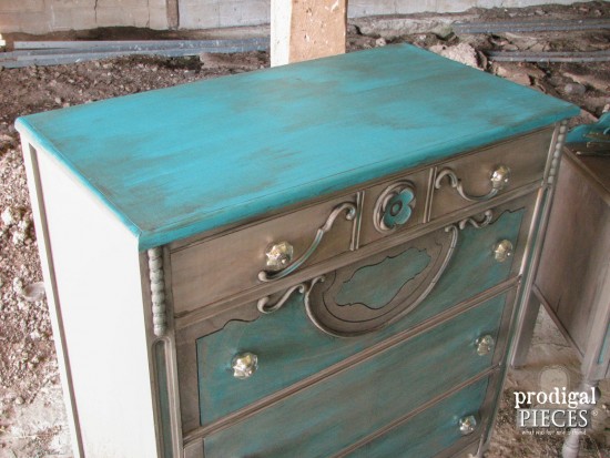 Rustic Chic Finish by Prodigal Pieces - You can create this look with paint and stain www.prodigalpieces.com #prodigalpieces