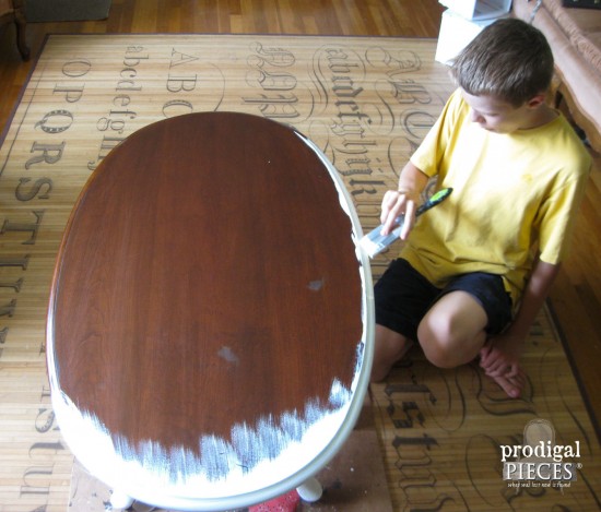 Painting Coffee Table Top | prodigalpieces.com