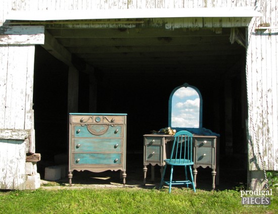 Rustic Chic Finish by Prodigal Pieces - You can create this look with paint and stain www.prodigalpieces.com #prodigalpieces