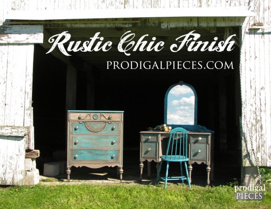 Rustic Chic Finish by Prodigal Pieces - You can create this look with paint and stain | prodigalpieces.com #prodigalpieces
