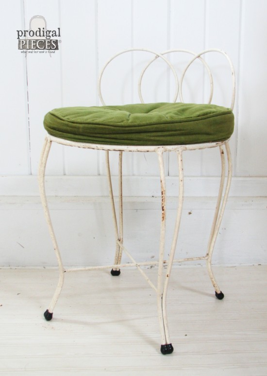 Vintage Dressing Table Chair Before | prodigalpieces.com