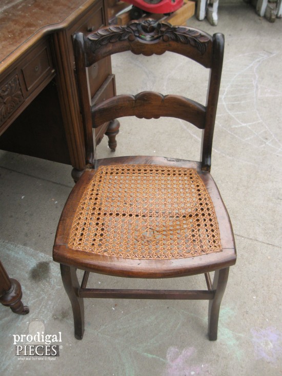Thrifted Antique Caned Chair | Prodigal Pieces | www.prodigalpieces.com
