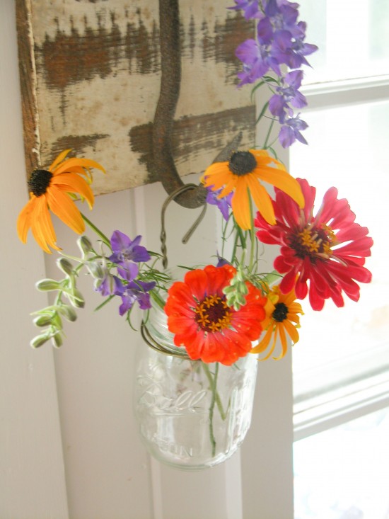 Wild Flowers in Rustic Sconce by Larissa of Prodigal Pieces | prodigalpieces.com #prodigalpieces