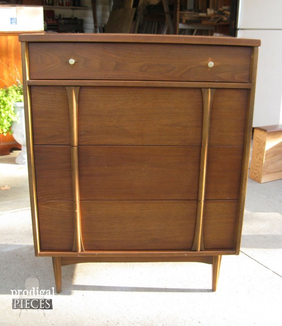 Sometimes a vintage Mid Century Modern piece of furniture can use an update. Here is a fantastic way to bring those tired pieces into modern day design by Prodigal Pieces www.prodigalpieces.com #prodigalpieces
