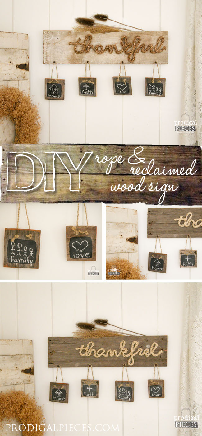 Build a DIY Thankful sign perfect for the holiday season by Prodigal Pieces | prodigalpieces.com