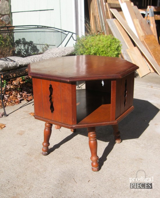 Mid Century Modern Side Table Before | prodigalpieces.com