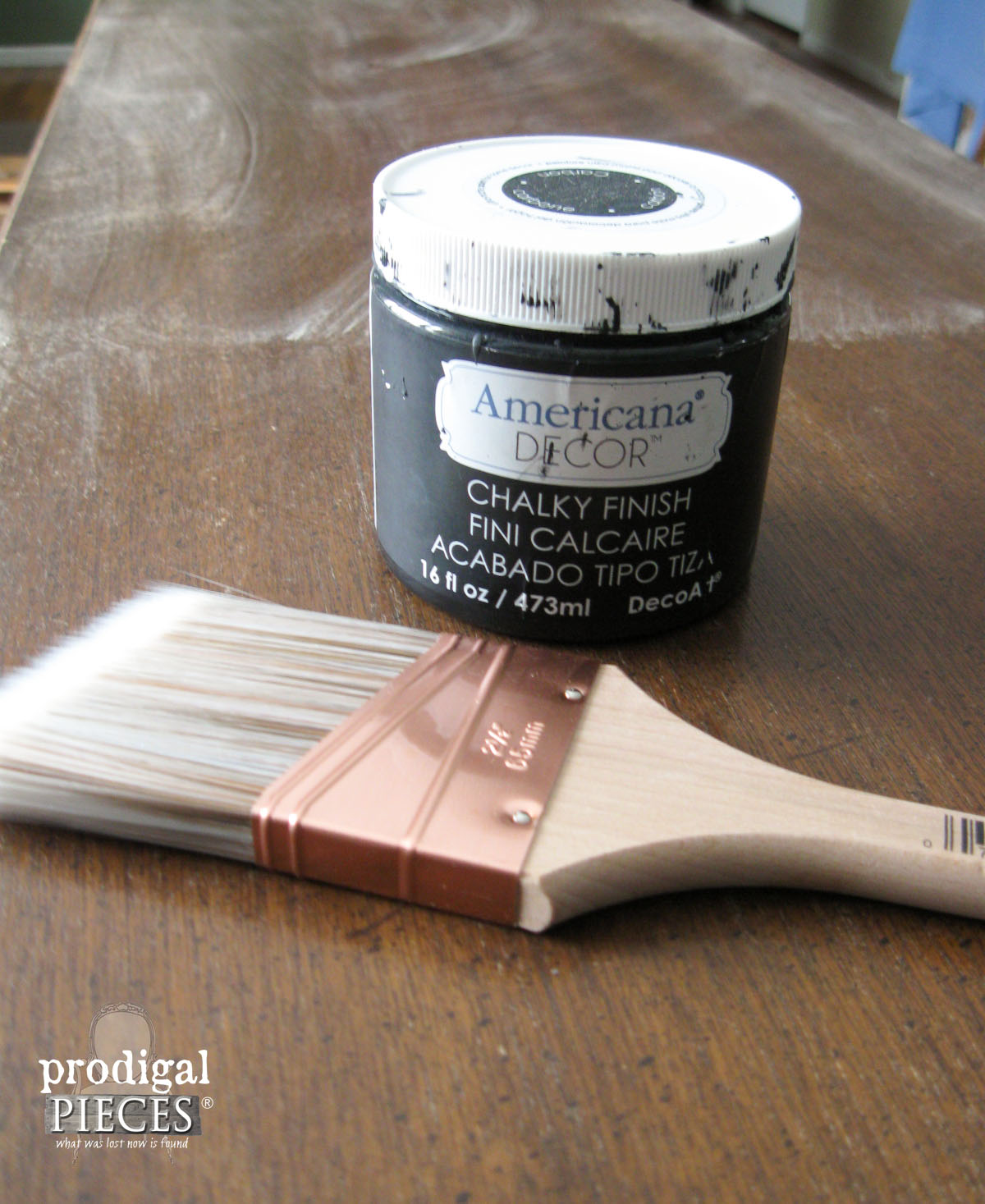 Using DecoArt Chalk Finish Carbon Paint to Update Dresser | Prodigal Pieces | www.prodigalpieces.com