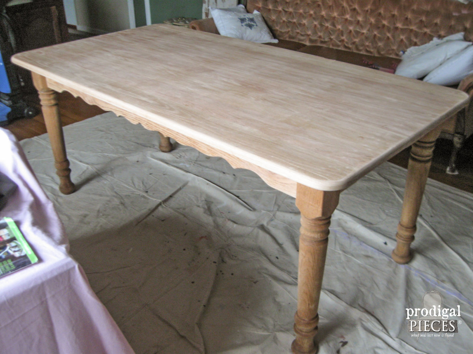 Side View of Farmhouse Table for Whitewash | Prodigal Pieces | www.prodigalpieces.com