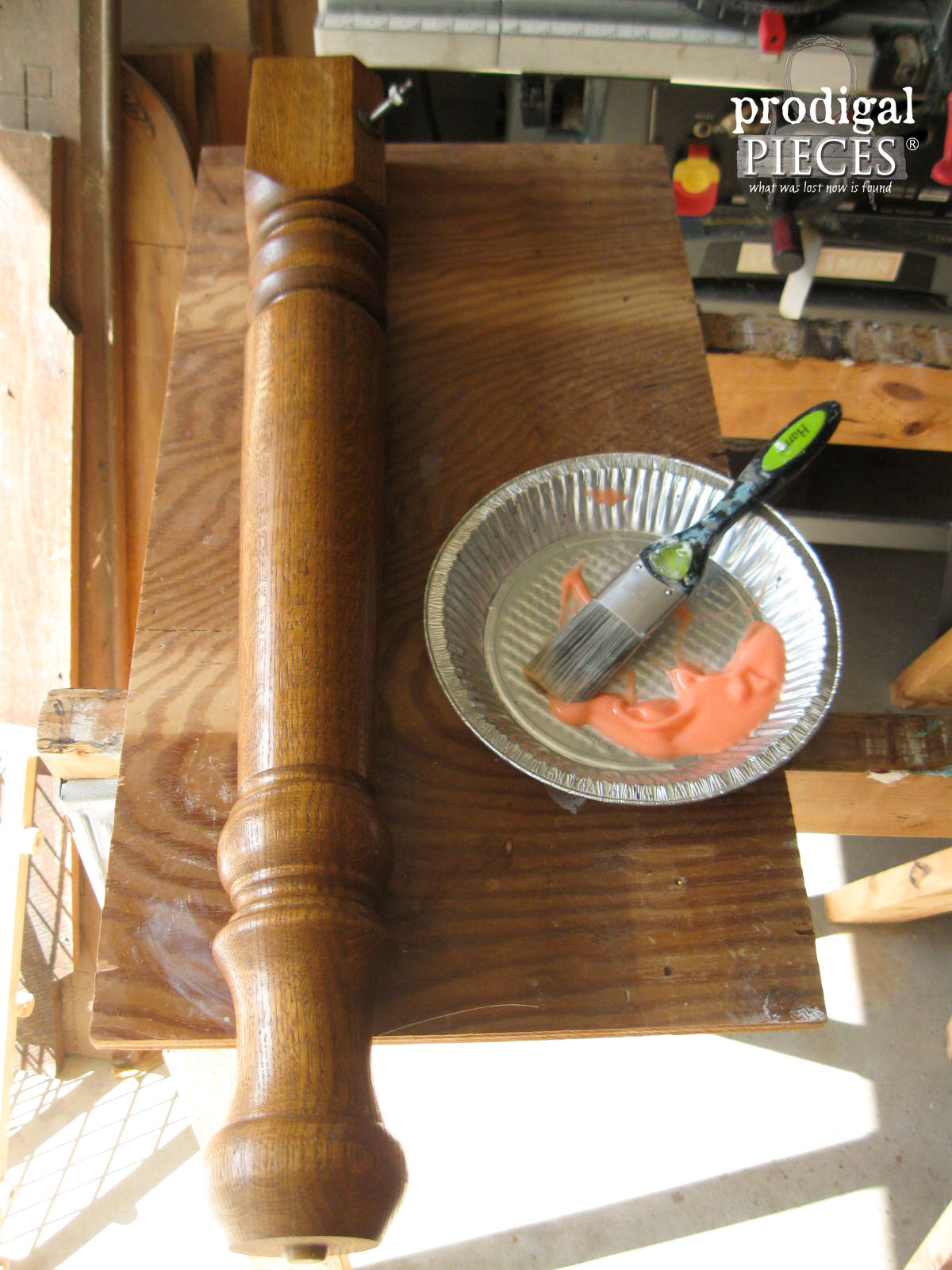 Stripping Farmhouse Table Legs | Prodigal Pieces | www.prodigalpieces.com